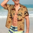 thumbnail image 2 of Nuevas camisas de manga corta con botones para hombre, camisa de playa con estampado de hongos del bosque hawaiano, camisas hawaianas casuales para mujer, blusas para niños, 2 of 5