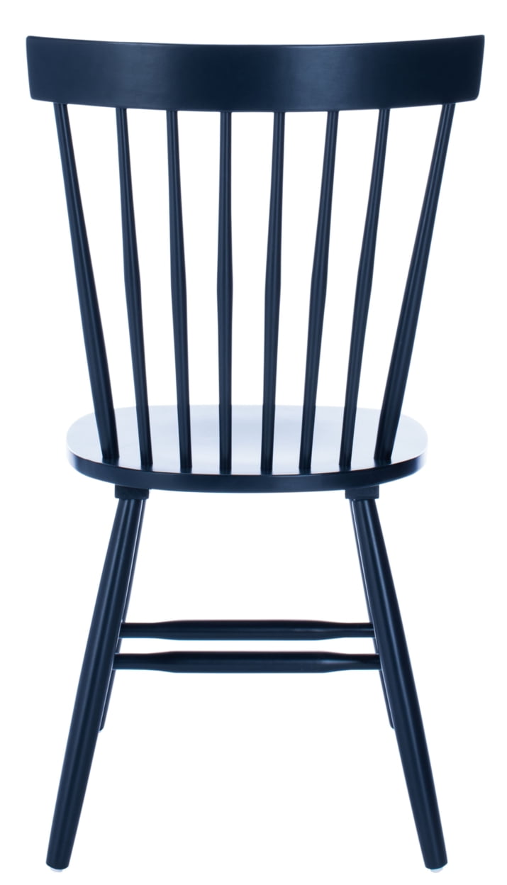 SAFAVIEH Parker Solid 17 in. H Spindle Dining Chair, Navy, Set of 2