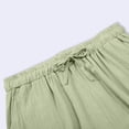 thumbnail image 7 of Hauaitttt Women's Solid Color Loose Comfort and Linen Drawstring Elastic Waist Pocket Straight Leg Trousers Casual Pants Dress Pants for Women Business Casual Tall plus Size Womens Pants Casual plus, 7 of 7