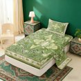thumbnail image 3 of Erosebridal Bohemian Mandala Twin Sheet Sets, Vintage Flower Bedding, Green, 3 Pieces 1 Flat Sheet, 1 Fitted Sheet and 1 Pillowcase, 3 of 5