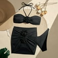thumbnail image 2 of Coco&Chic 3 Piece Women's Retro High Waisted Bikini Set with Cover Up Beach Wrap Skirt, 2 of 10