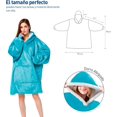 thumbnail image 4 of Sudadera Cobija Bluelander con Capucha, Manta Térmica, Unitalla, Azul Cielo, 4 of 4