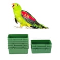thumbnail image 2 of Comedero Para pájaros perfecl 10 piezas Contenedor de comida de semillas Accesorios de Jaula verde, 2 of 8