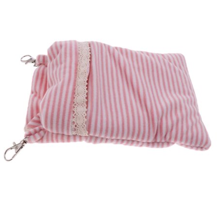 Hanging Sleeping Bag Comfort Hammock for Ferret Guinea Rat Hamster Squirrel Mouse Rodents Pink