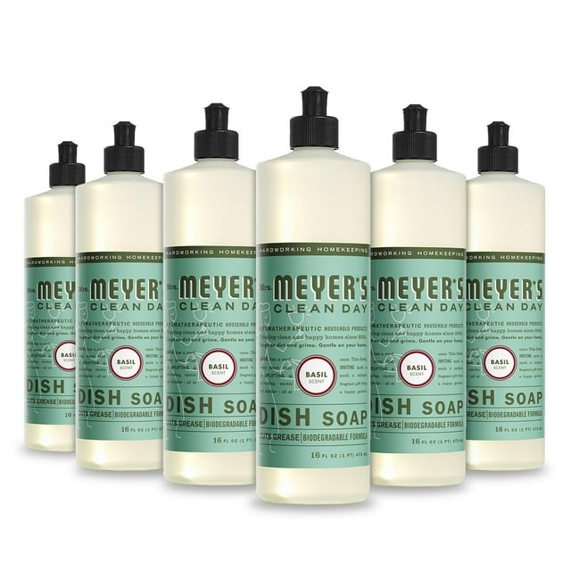 Jabón líquido para platos Mrs. MEYER'S CLEAN DAY Basil 473 ml x6