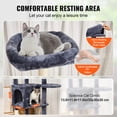 thumbnail image 3 of VEVOR Cat Tree 60.6" Cat Tower with Cat Condo Sisal Scratching Post Dark Grey, 3 of 9