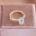 thumbnail image 6 of Hitanshu Jewels Oval Cut Cubic Zirconia Women's Gorgeous Engagement Ring 14k Yellow Gold Finish, 6 of 6