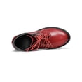 thumbnail image 4 of BLISSFUL STEP Bottines à Talon Bloc Bout Rond Zip Latéral Rouge 6, 4 of 8