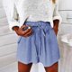 thumbnail image 2 of Pantalones cortos casuales de verano con cordones y bolsillos de color sólido para mujer a la moda Pompotops ulkah937713, 2 of 8