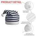 thumbnail image 4 of Wukai Navy Blue And White Stripes Red Velvet Santa Claus Hat,Christmas Hat For Boys Girls Child Infant,Knitted Beanie Hat Colorful Flashing Holiday Xmas Christmas Party Supplies, 4 of 6