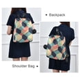thumbnail image 4 of FORMRS Women's Travel Backpack Purse Anti-Theft Hidden Pockets Casual Shoulder Bag, Pink Cubes, 4 of 7
