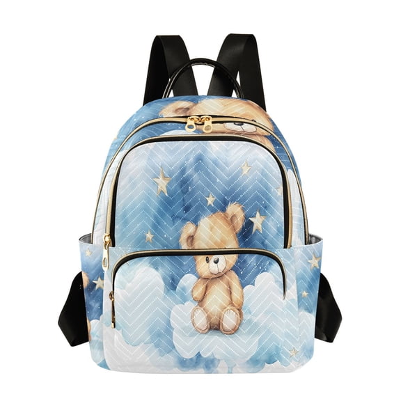 Teddy Bear Stars Travel Laptop Backpack Casual Daypack Lightweight Bookbag Compartment for Business