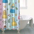 thumbnail image 4 of Rainbow Princess Flower Pattern Shower Curtain 36"x72" ,Bathroom Decorative Shower Curtains Set with 12 Hooks,Modern Waterproof Washable Shower Curtain, 4 of 6
