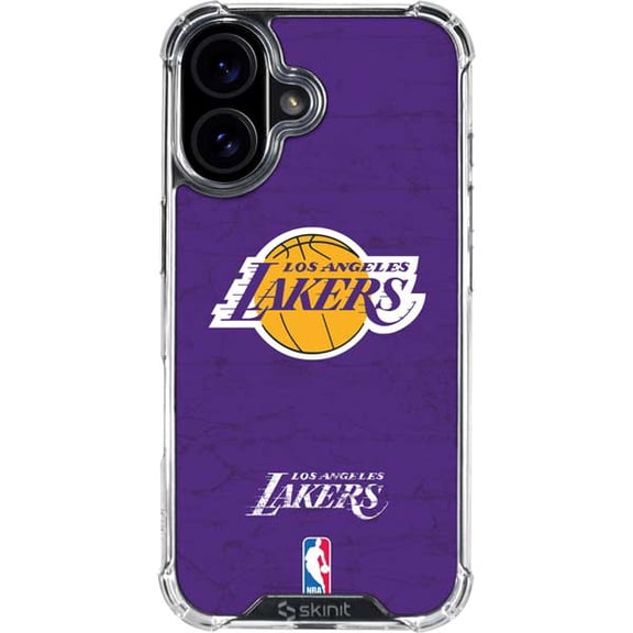 Skinit NBA Los Angeles Lakers Purple Primary Logo iPhone 16 Plus Clear Case