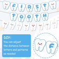thumbnail image 7 of First Tooth Theme Party Decorations Blue Dental Theme Party Decorations First Tooth Banner Teeth Theme Banner Garland Cake and Cupcake Toppers for Boys First Tooth Party Decor Supplies, 7 of 7