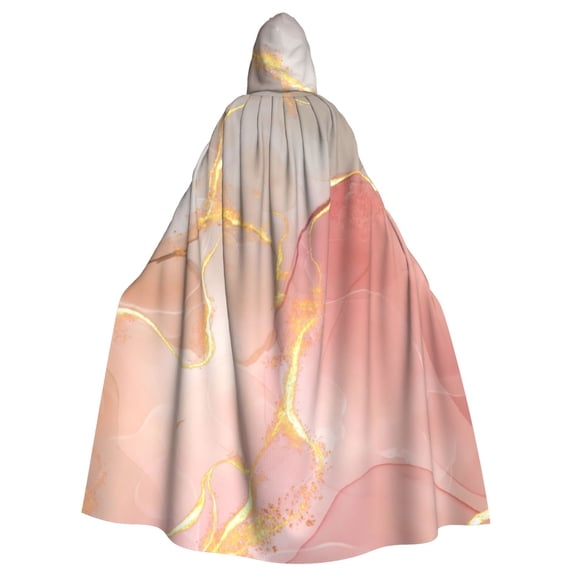 Goofa Abstract Marble Texture Pattern Hooded Cloak, Halloween Costume Cloak, Cosplay Hooded Cape, Cloak with Hood