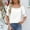 White, variant on ALLLIST Spring Tops for Women 2024 Black Solid Short Sleeve Scoop Neck T-Shirts Blouses for Women