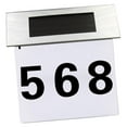 thumbnail image 1 of Stainless Steel Solar Powered LED Doorplate Number Light House Door Address Numbers Outdoor, 1 of 7
