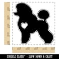 thumbnail image 2 of Miniature Poodle Dog with Heart Square Rubber Stamp Stamping Scrapbooking Crafting - Small 1.25in, 2 of 7