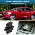 thumbnail image 2 of Interruptor de ventana eléctrica Unique Bargains para Mazda 3 2004-2009 No. B32H66370 Interruptor de control de ventana ABS negro lado trasero izquierdo y derecho, 2 of 7