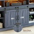 thumbnail image 6 of Furnibear LED Farmhouse TV Stand for 70/65/60 Inch TVs,Entertainment Center Storage Cabinets with Power Outlets and Sliding Barn Door,Rustic TV Stands for Living Room,Media Console Cabinet,Gray, 6 of 9