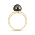 thumbnail image 2 of ANGARA Solitaire Tahitian Cultured Pearl Bypass Ring in 14K Yellow Gold for Women | June Birthstone, Birthday, Anniversary, Jewelry Gift for Women | Pearl Ring, 2 of 8