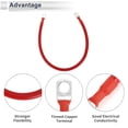 thumbnail image 4 of Unique Bargains 1 Pc 4 AWG Gauge 1.5FT Tinned Copper Battery Inverter Cable 3/8" 5/16" Lug Red, 4 of 7