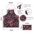thumbnail image 7 of Pioneer Flower Floral Print Pattern Apron-Garden Aprons for Women with Pockets-Cotton Linen Waterproof Kitchen Cooking Gardening Aprons Adjustable for Kitchen,Cooking,BBQ and Salon 33x27 Inch, 7 of 7
