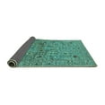 thumbnail image 2 of Ahgly Company Indoor Round Oriental Turquoise Blue Industrial Area Rugs, 8' Round, 2 of 4