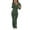 Army Green, variant on Wutalume Women's Slim Fit 2-Piece Set, Solid Color Zippered Top and Long Pants, Casual Fall and Spring Tracksuit Outfit,Army Green L