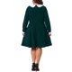 thumbnail image 3 of Vestido de mujer de tallas grandes Agnes Orinda con cuello Peter Pan, manga larga, midi, en línea A, 2X, verde oscuro para otoño e invierno, 3 of 6