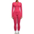 thumbnail image 4 of LEKODE two piece athletic sets for women 2 Piece for Women Sports Bra Gym Set Womens workout set Tummy Control double lined workout set backless tops yoga set Pilates Outfits Pink S, 4 of 7