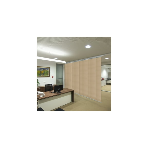 Room Divider PanelsAdjustable Steel Track SystemWall Dividers for Home Office58-110 Inch Width