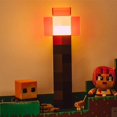 thumbnail image 3 of Pixels Pierre Brune Torche Rouge Lumière pour Montage au Mur USB Rechargeable Torche LED Décoration Chambre Salon Costume de Joueurs Cosplay Jeu de Rôle, 3 of 8