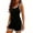 #0198-Black, variant on Pounoo Women's Activewear Sets Ribbed Contrast Trim Sleeveless Tank Top And Shorts Two Piece Tracksuits Workout Style Soft Stretchy Comfortable Loungewear Gift