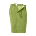 thumbnail image 6 of Tear-Away Shorts with Side Snaps for Post-Surgery Recovery - Unisex Cotton Blend Athletic Shorts with Pockets, Ideal for Knee & Hip Surgery, Comfortable Lounge Wear Light Green L, 6 of 8