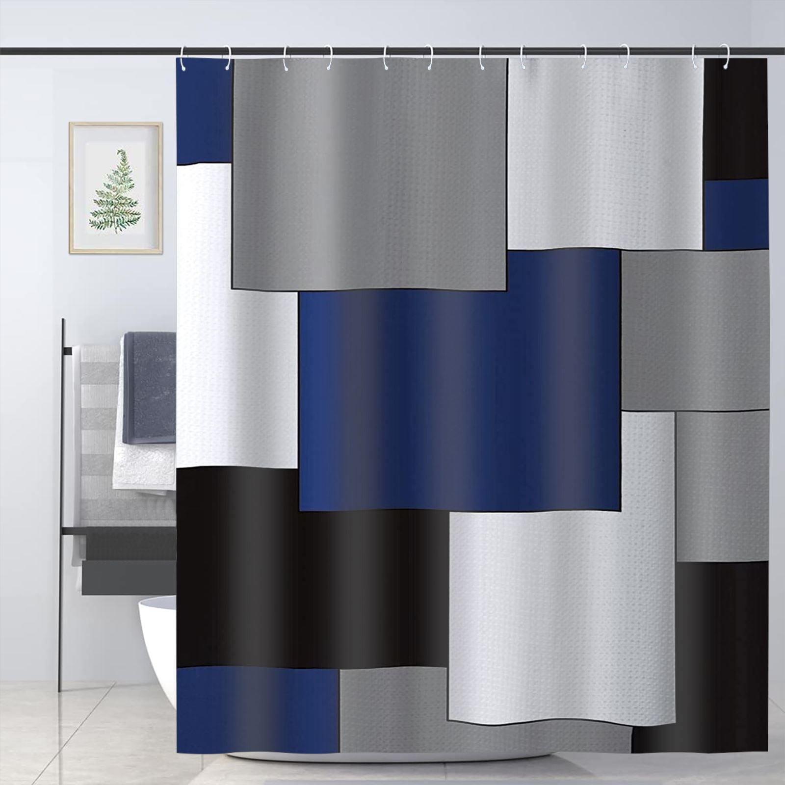 Mid Century Modern Shower Curtain Bathroom Accessories Decor Shower