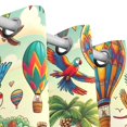thumbnail image 3 of Jungle Animals Hot Air Balloon Curtains Black Out Curtains for Sliding Glass Doors Bedroom Living Room Bathroom 2 Panels Set, 3 of 5