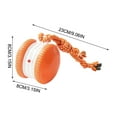 thumbnail image 3 of Interactive Dog Toys Automatic Electric Rolling Pet Toy Ball with Rope, Interactive Dog Toys for Small to Medium Dogs & Cats, 2 Modes, Random Movement 2PC (Orange&Blue), 3 of 8