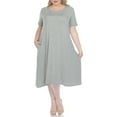 thumbnail image 2 of White Mark Casual Short Sleeve Midi Dress, Women's & Women's Plus, 2 of 5