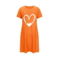thumbnail image 5 of Amzcrzy Pyjamas pour Femmes Mode Imprimé Cœur Valentines Day Robe Décontractée Confortable à Manches Courtes Chemises de Nuit pour Femmes Valentines Day Cadeaux, 5 of 5