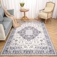 thumbnail image 5 of Lochas Boho Rug Vintage Print Area Rugs for Bedroom Living Room Indoor Low Pile Floor Carpet Home Decor,5'X8',Brown, 5 of 7