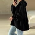 thumbnail image 5 of hotojiny Oversized Sweatshirt for Women Casual Long Sleeve Thermal Shirts Windproof Loose Fit High Low Pullover Fall Fashion Tops, 5 of 5