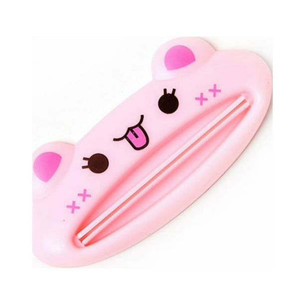 Exprimidor de tubo, dispensador de pasta de dientes de plástico con forma de animal de dibujos animados, exprimidor de pasta de dientes, artesanía excepcional