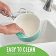 thumbnail image 3 of GreenLife Artisan Healthy Ceramic Nonstick, 1QT and 2QT Saucepan Pot Set with Lids, Stainless Steel Handle, , Dishwasher Safe, Oven Safe, Turquoise, 3 of 6