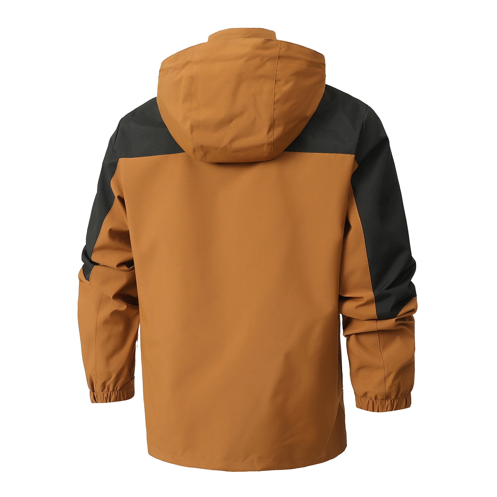 BXINGOHAI Mens Windbreaker Rain Jacket Full Zip Removable Hood