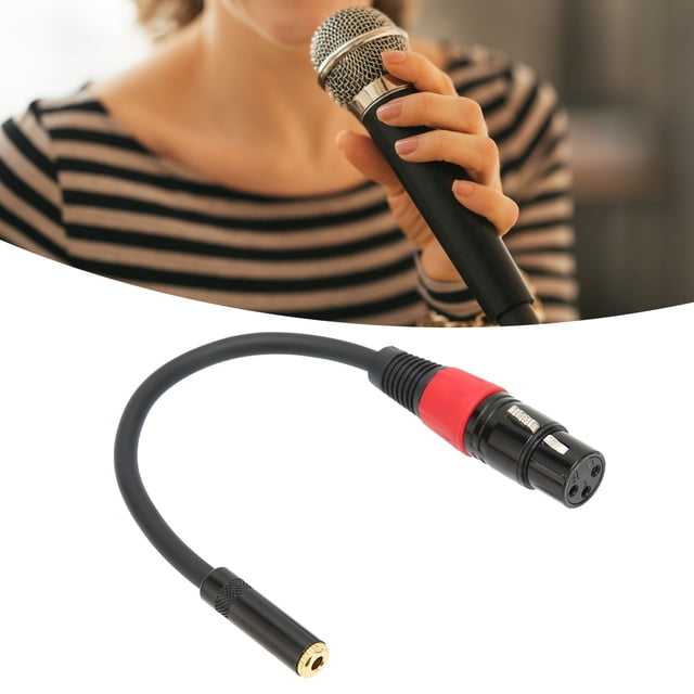 3.5mm To XLR Female Cable, Professional Microphone Auxiliary Cord Stable Wearable Convenient Plug Resistant for Camera for PC XLR Female to 3.5mm Female