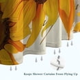 thumbnail image 6 of Beige Calligraphy Sunflower Pattern Shower Curtain 84"x72" ,Bathroom Decorative Shower Curtains Set with 12 Hooks,Modern Waterproof Washable Shower Curtain, 6 of 6