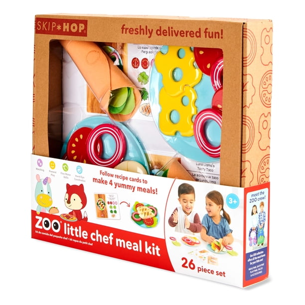 Set de comida de juguete Skip Hop Zoo Little Chef, kit de 26 piezas