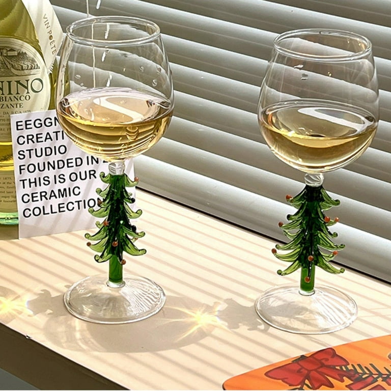 Christmas Tree Wine Glass Stem Wine Glasses Elegant Wine-Goblet
